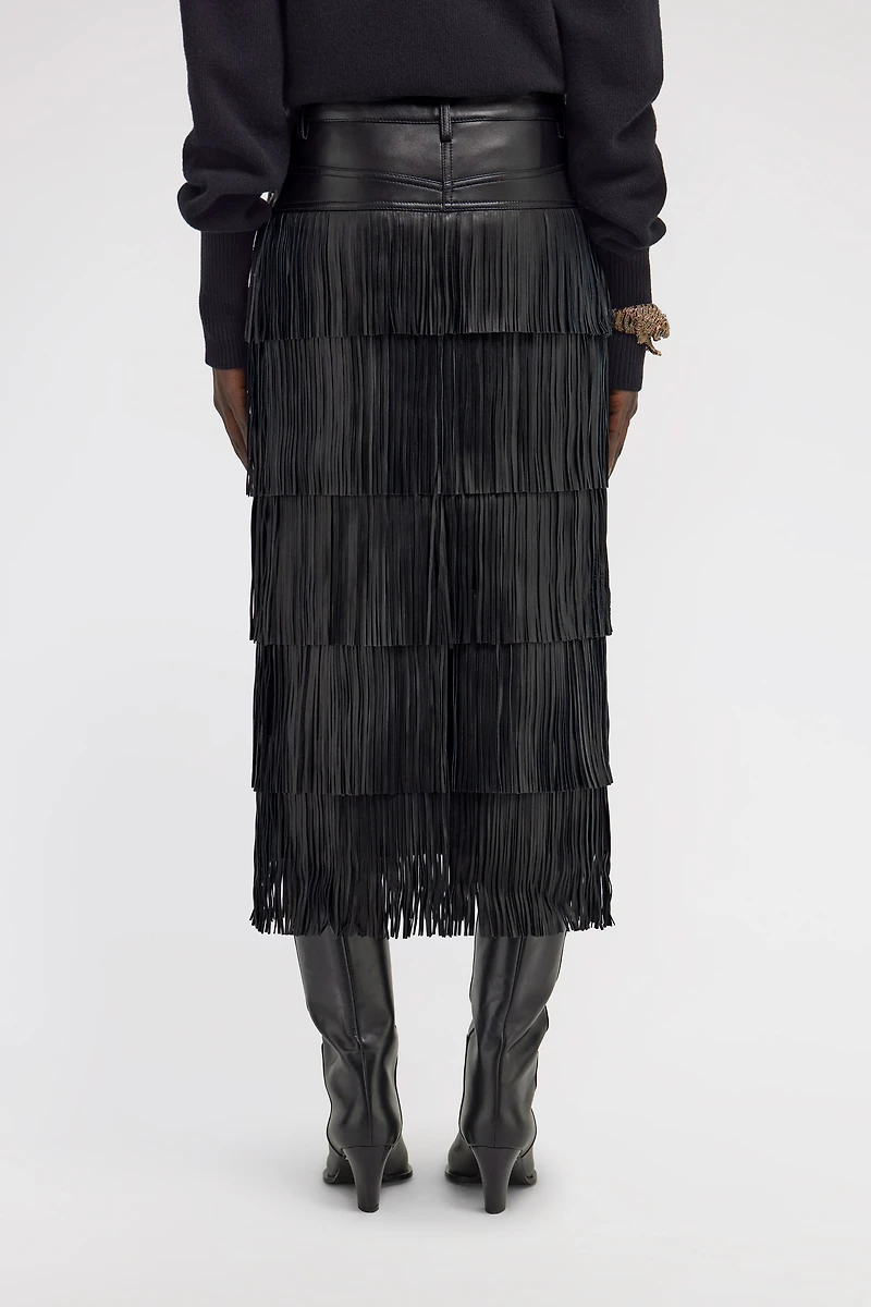 Fringe Midi Skirt