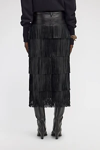 Fringe Midi Skirt