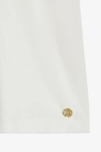 Cotton Dress With Embroidered Flowers