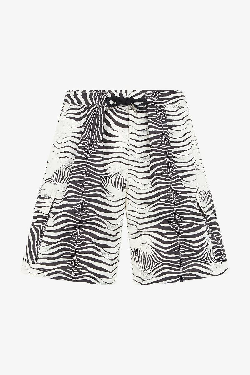 Zebra-Print Swim Shorts