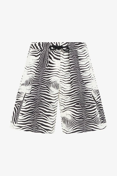 Zebra-Print Swim Shorts