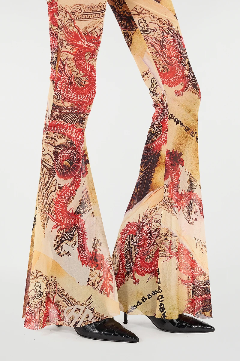 Pants With Oriental Print