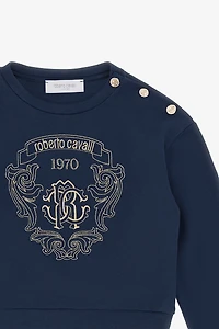 Sweatshirt With Golden Crest