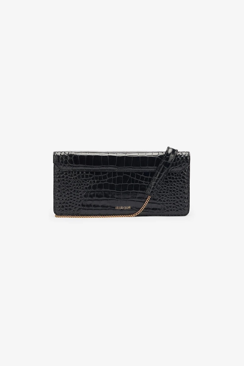Long Crocodile-Print Roar Clutch