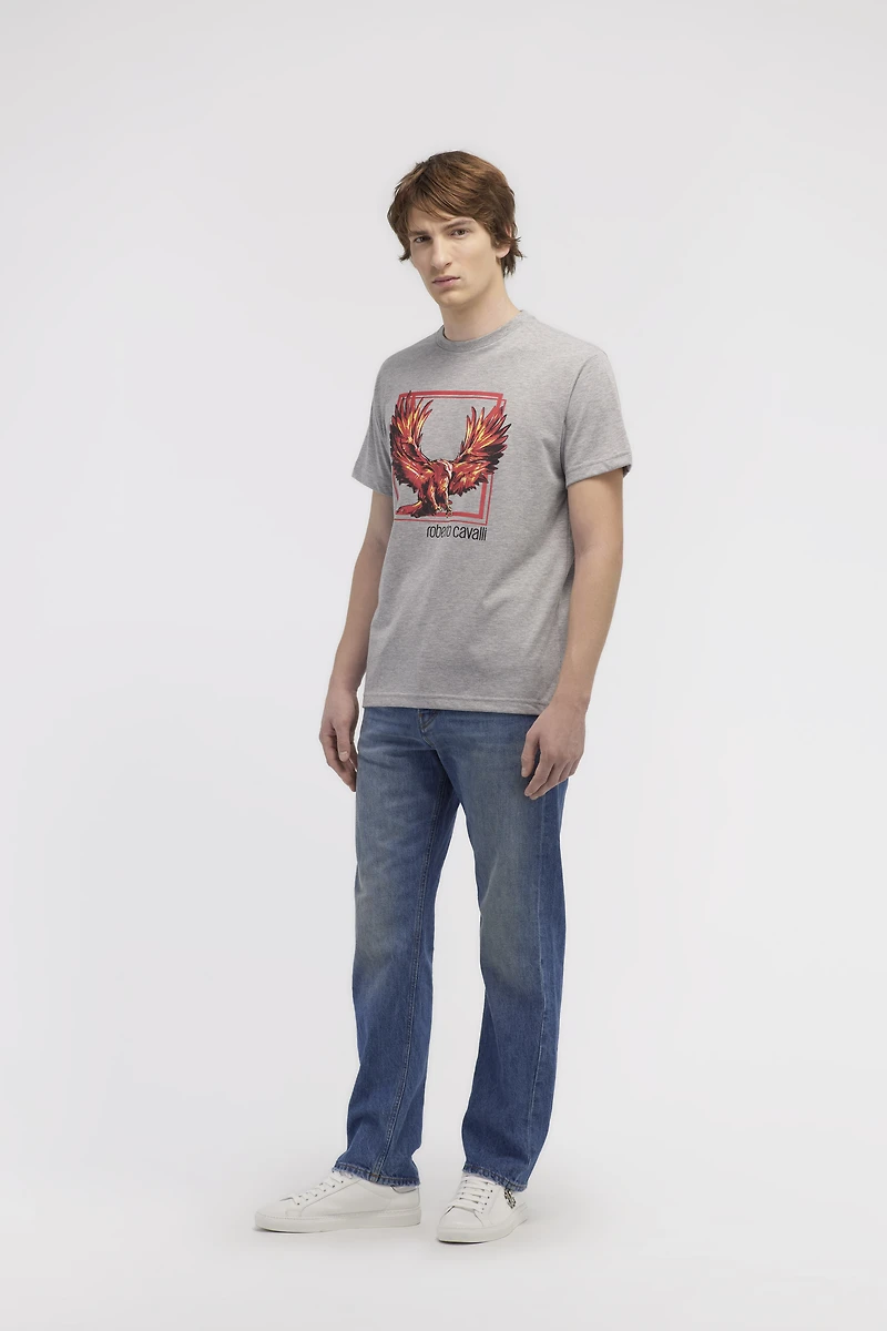 T-shirt with Eagle logo and print