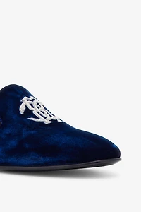 Velvet loafers with Monogram Mirror Snake