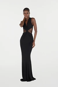 Extra-Long Dress With Lace