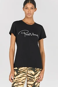 T-shirt with lettering