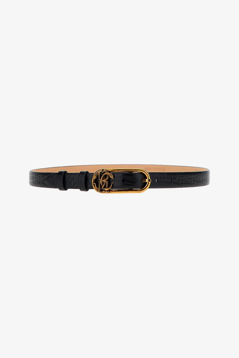 Leather belt with Monogram Mirror Snake
