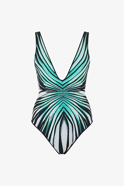 Ray Of Sea Print One-Piece Swimsuit