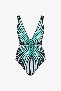 Ray Of Sea Print One-Piece Swimsuit