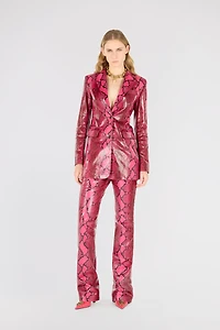 Shiny Python-Print Jacket