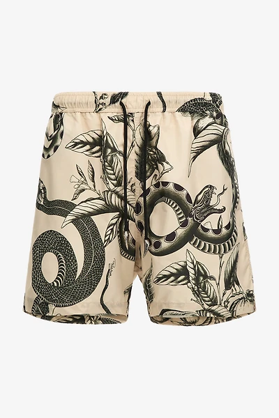 Swim shorts with Snake print