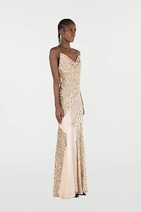 Long Slip Dress With Leopard Print Pattern