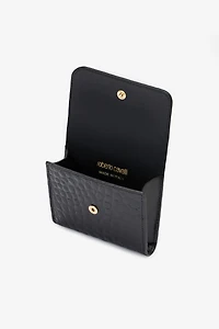 Cardholder with crocodile print