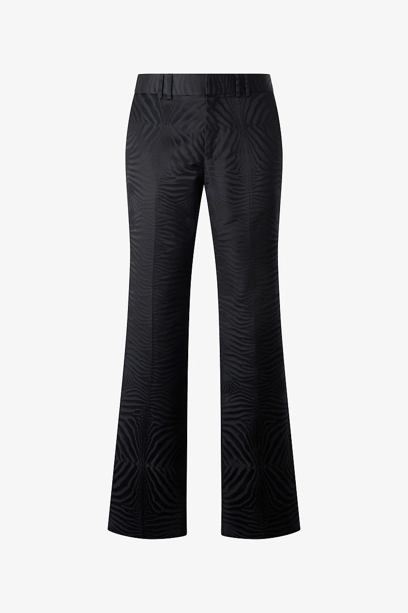 Flared Pants With Tiger Skin Pattern