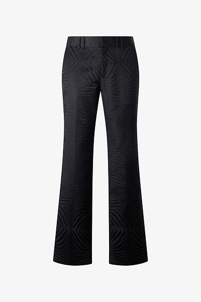 Flared Pants With Tiger Skin Pattern