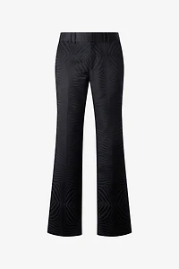 Flared Pants With Tiger Skin Pattern