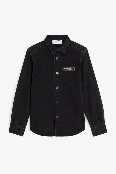 Logo-Patch Denim Shirt