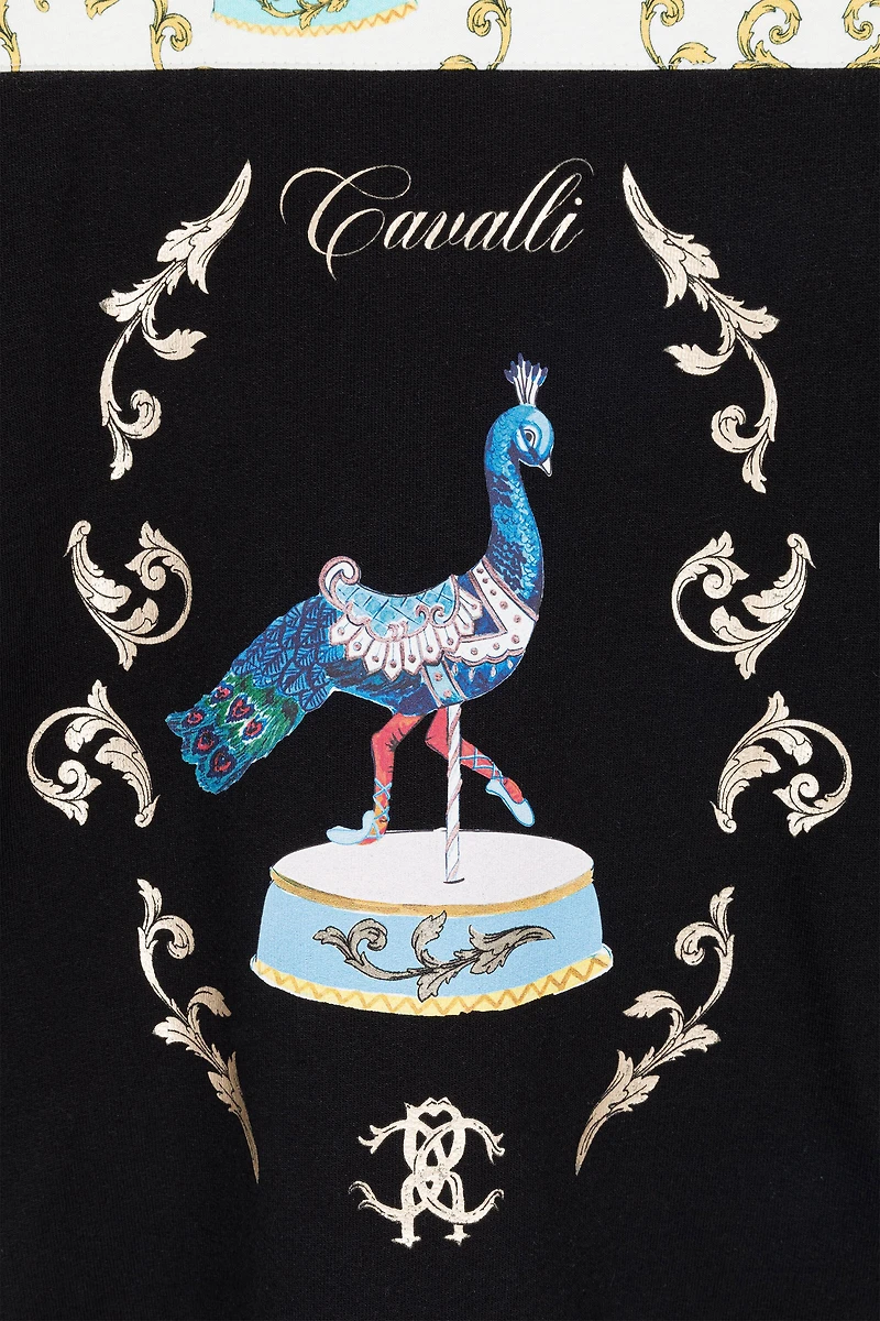 Filigree-Print Cotton Hoodie