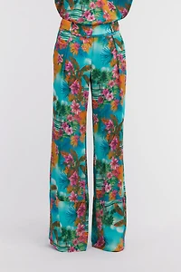 Hawaii print trousers