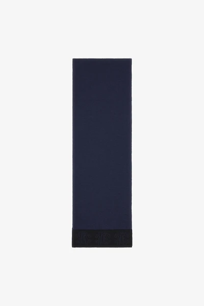 Dark Blue Scarf Monogram RC Jacquard