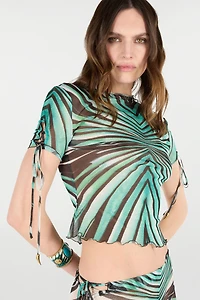 Ray of Sea Print Top
