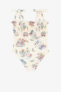 Jaguar And Flower-Print Swimsuit