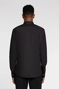 Pleated Bib Cotton Shirt