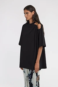 Black T-Shirt with Monogram RC Detail