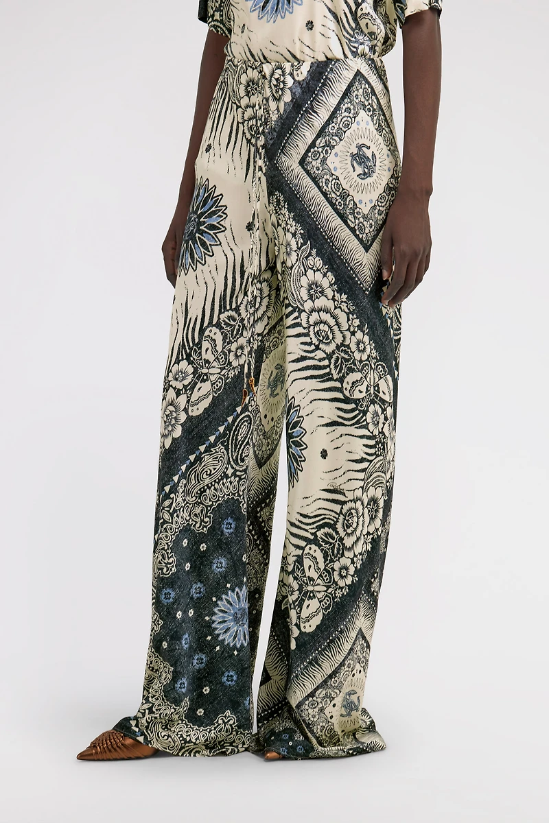 Bandana Print Palazzo Pants
