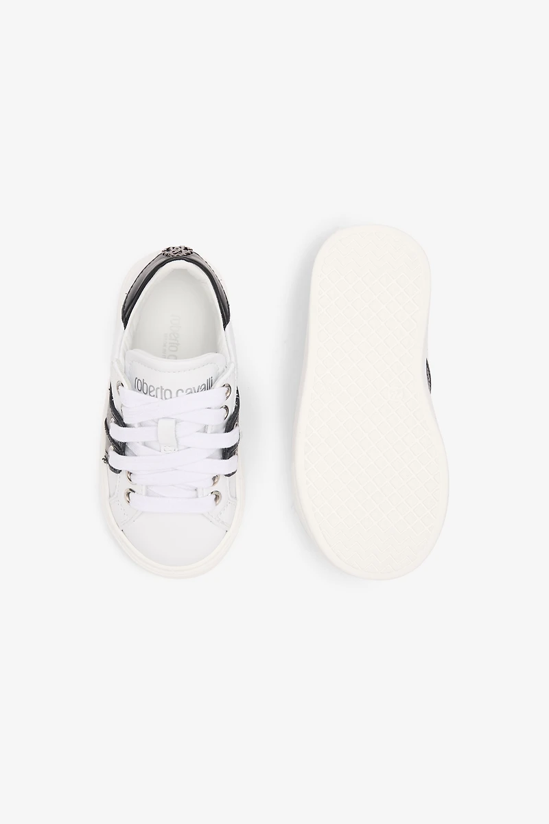 Leather Sneakers With Contrasting Inserts