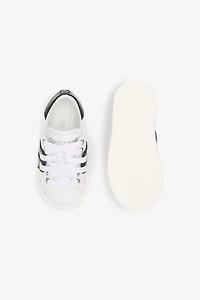Leather Sneakers With Contrasting Inserts