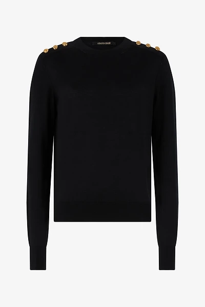 Sweater with gold buttons
