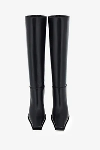 Leather knee-high boots