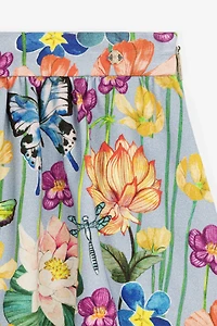 Flower-Print Skirt