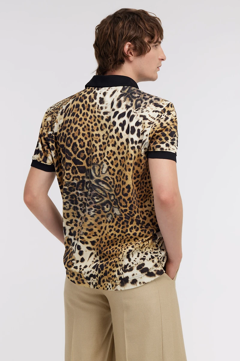 Polo with Jaguar Skin print