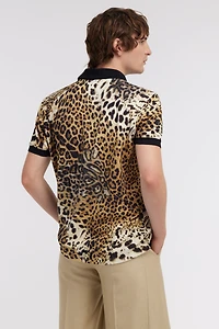 Polo with Jaguar Skin print