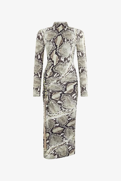 Midi Dress With Python Print