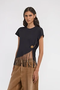 Fringe Trim T-Shirt