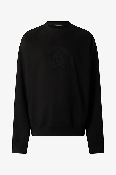 Sweatshirt With Mirror Snake Monogram Embroidery