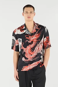 Printed Silk Bowling Shirt