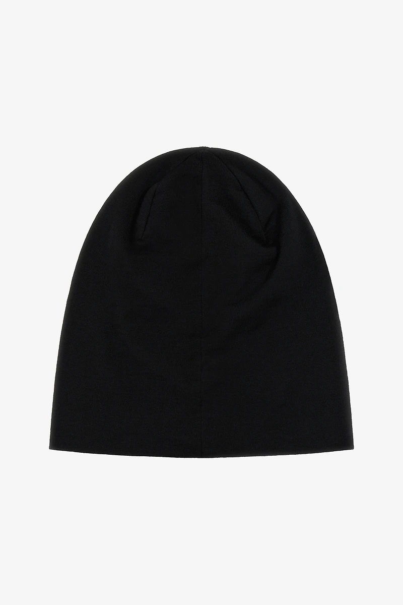 Wool Beanie with Mirror Snake Monogram