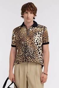 Polo with Jaguar Skin print