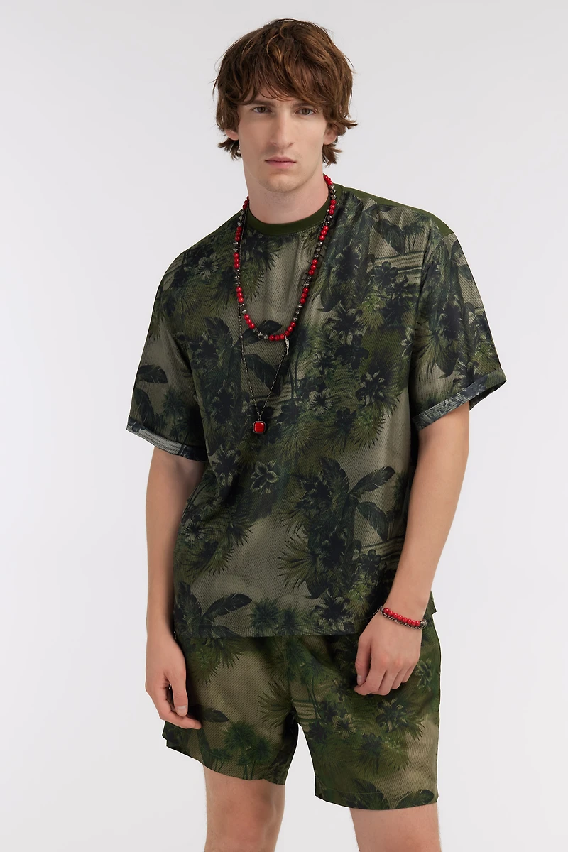 T-shirt with Hawaii Green print