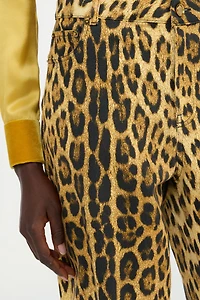Jeans With Jaguar Skin Print