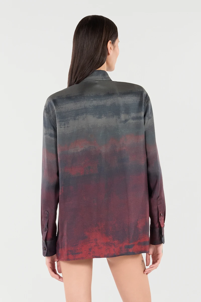 Silk Shirt With A Mottled Effect