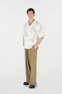 Bowling Shirt With Floral Pattern