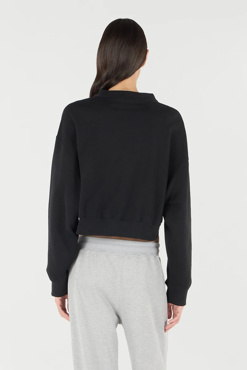 Cropped Sweatshirt With Logo