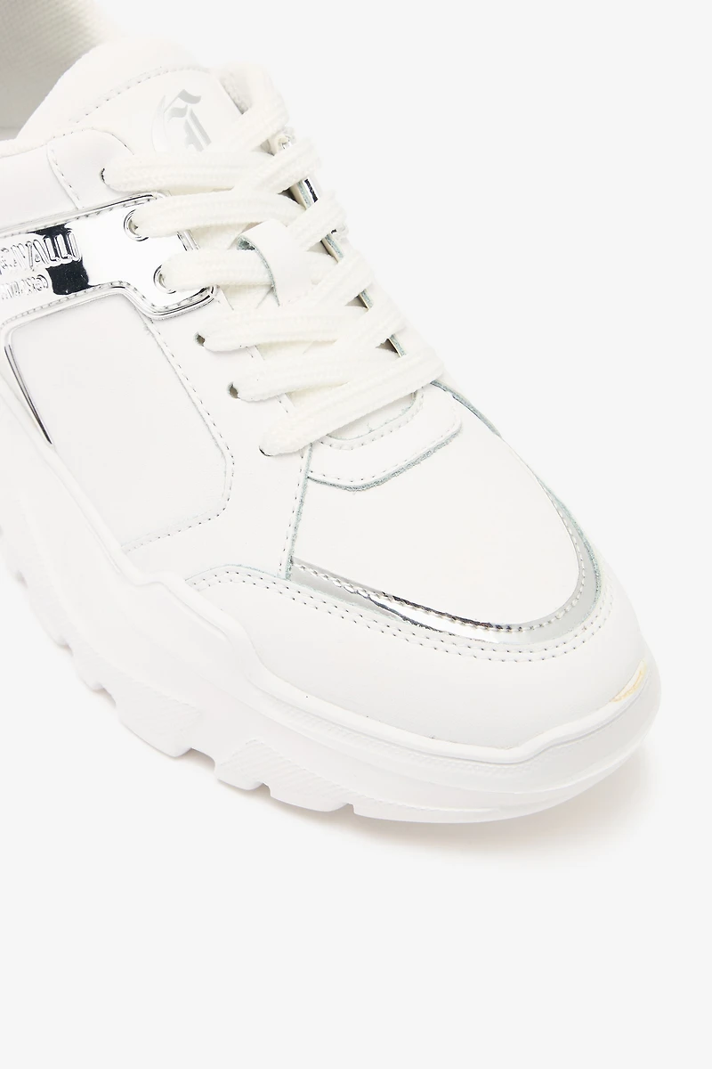 Sneakers With Mirrored Inserts